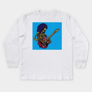 Dead E Guitar Rock Star Pop Art Kids Long Sleeve T-Shirt